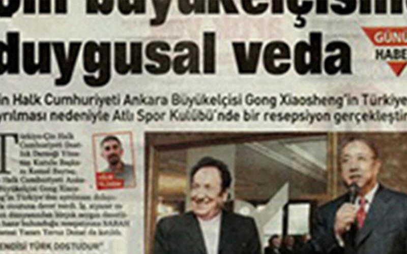 Çin Büyükelçisi’ne Duygusal Veda