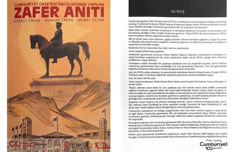 TÜTAV’ın Sponsorluğuyla Basılan “Cumhuriyet Gazetesi Öncülüğünde Yapılan Zafer Anıtı” Kitabı Okuyucularını Bekliyor